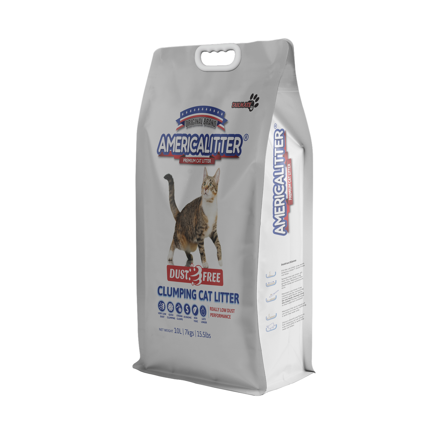 AmericaLitter Arena Para Gatos Dust Free 7 Kg
