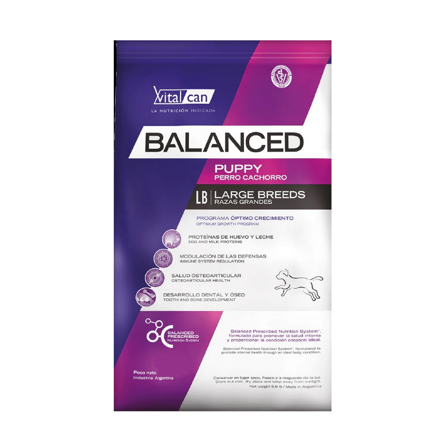 Balanced Perro Cachorro Raza Grande 15 Kg
