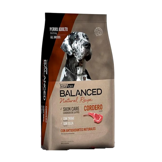 Balanced Perro Adulto Todas las Razas Receta Natural Cordero 15 Kg