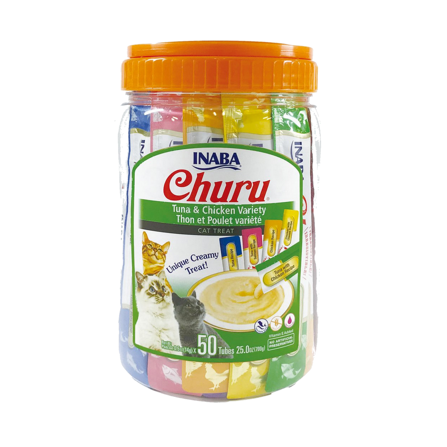 Churu Gato Variedades Atún y Pollo 50 Tubos 700 Gr